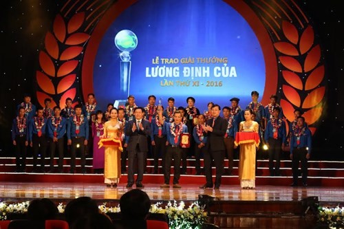 Lễ trao giải thưởng Lương Định Của lần thứ XI năm 2016 - ảnh 1
